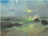 Thomas Kinkade Famous Paintings - Pacific Nocturne
